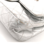 Metallic Lambskin Quilted 2.55 Reissue 227 Flap Silver