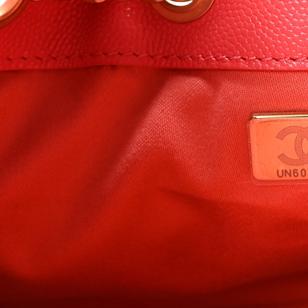 Caviar Quilted Mini Chanel 25 Handbag Coral