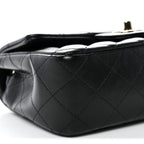 Lambskin Quilted Mini Rectangular Flap Black