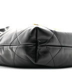 Shiny Calfskin Quilted Mini Chanel 22 Black