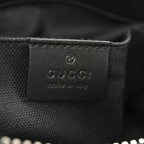 GG Supreme Monogram Web Small Flat Messenger Bag Black Grey