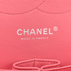Lambskin Quilted Jumbo Double Flap Pink