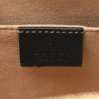 Textured Calfskin Web Small Ophidia Tote Bag Black