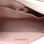 Patent Goatskin Quilted Medium Gabrielle Hobo White