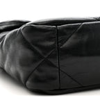 Goatskin Quilted Medium Chanel 19 Flap Black