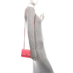 Lambskin Quilted Mini Trendy CC Wallet On Chain WOC Pink