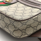 Soft GG Supreme Monogram Medium Ophidia Belt Bag Dark Brown