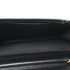 Lambskin Chevron Boy Wallet On Chain WOC Black